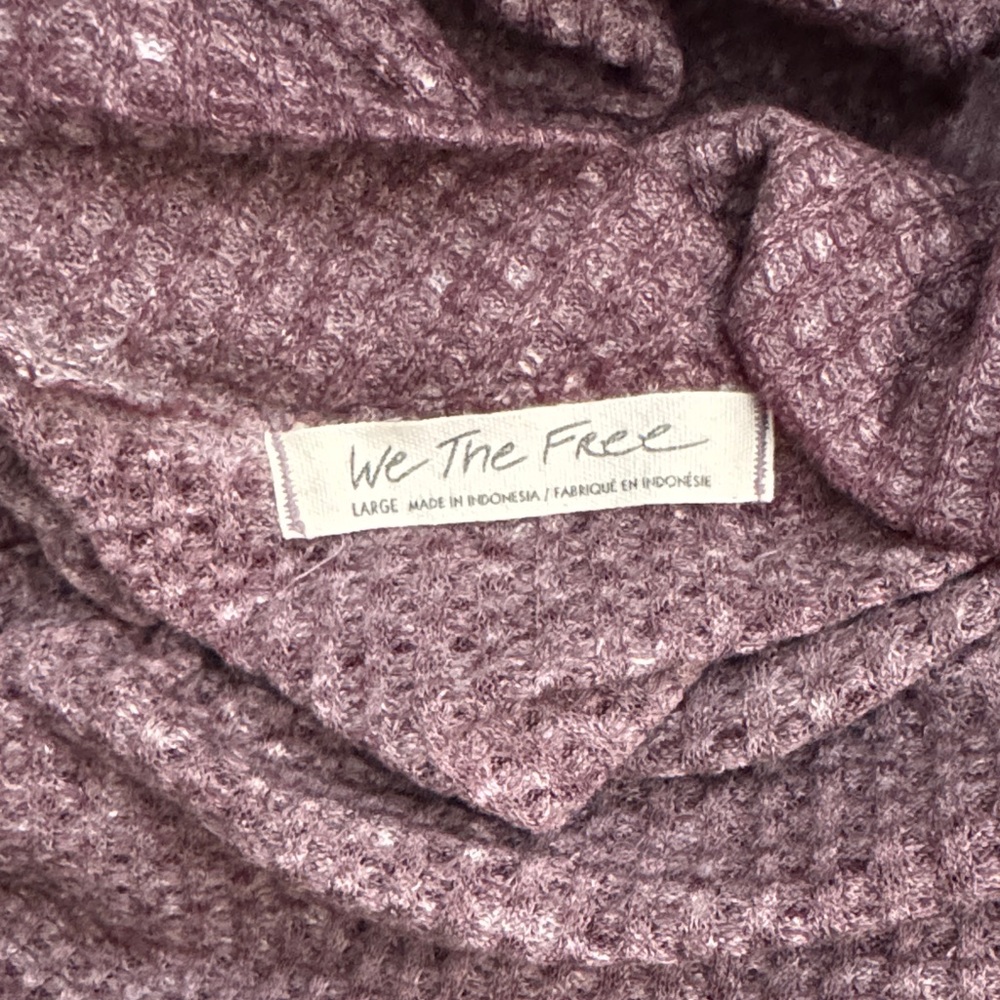We The Free Off-the-Shoulder Textured Sweater in Taupe - Picture 7 of 7